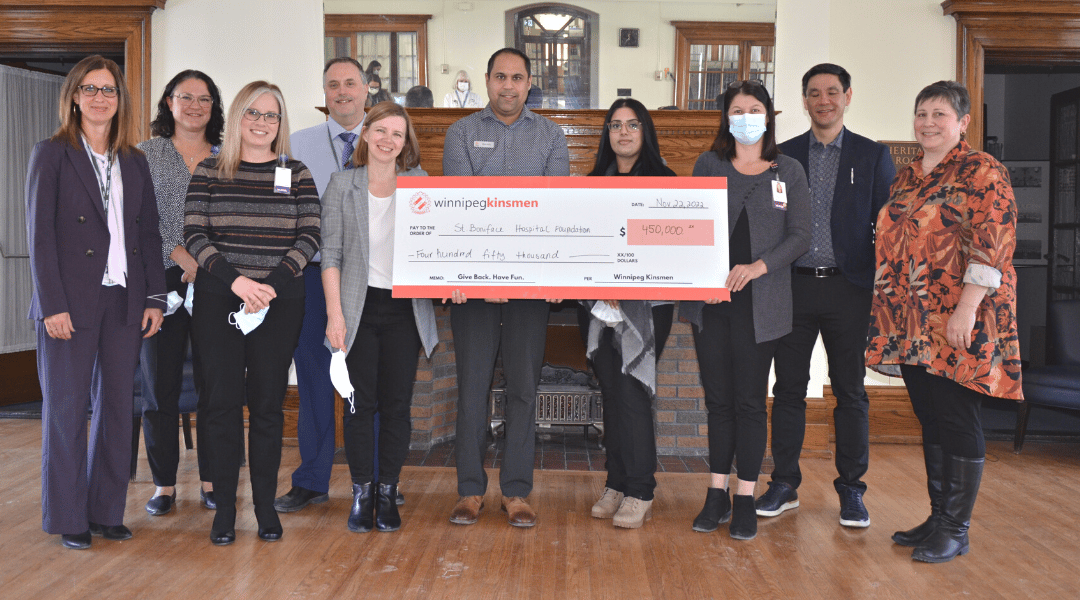 Heartfelt support for St. B. from Winnipeg Kinsmen